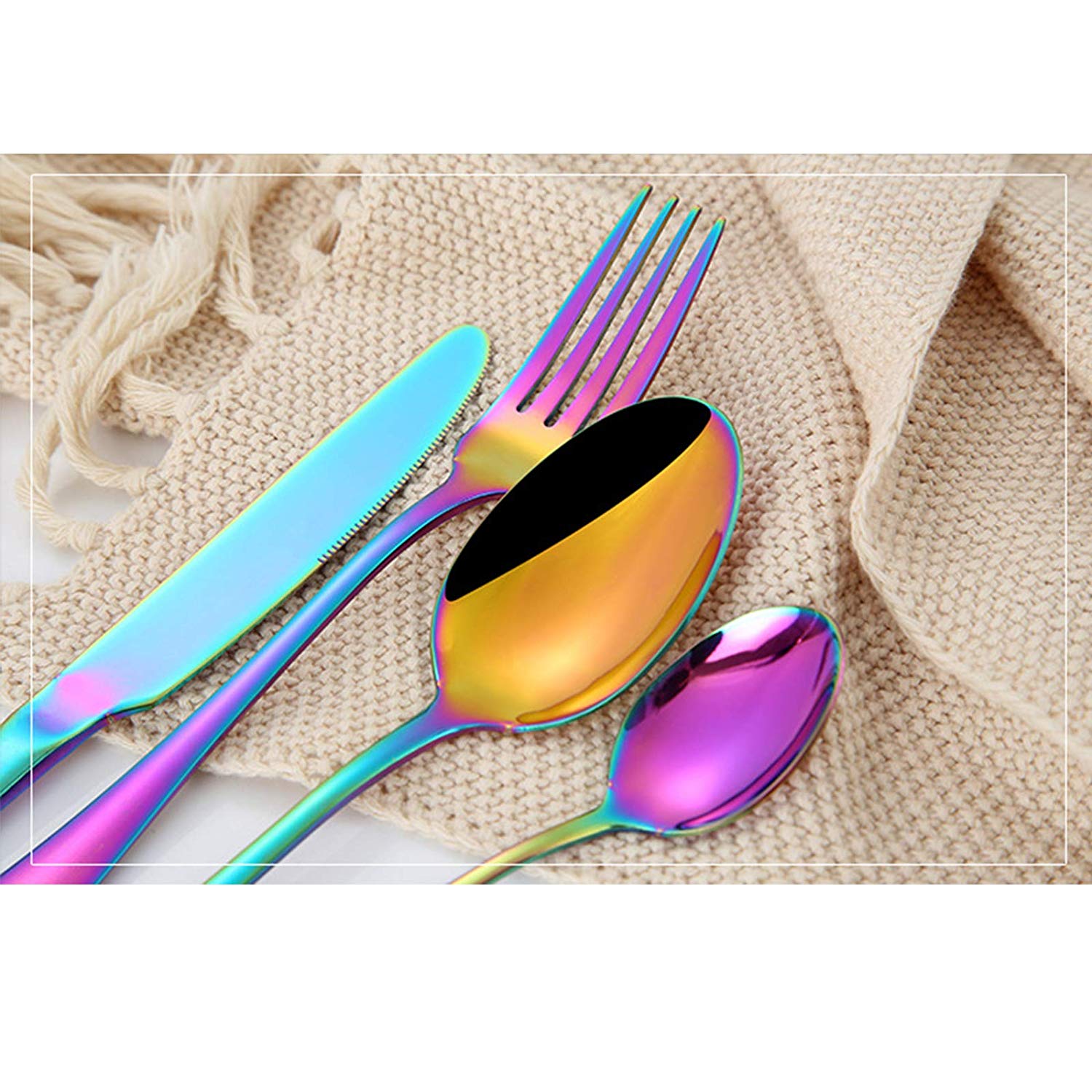 Premium silver cutlery set with knife, fork, and spoon for luxury dining

