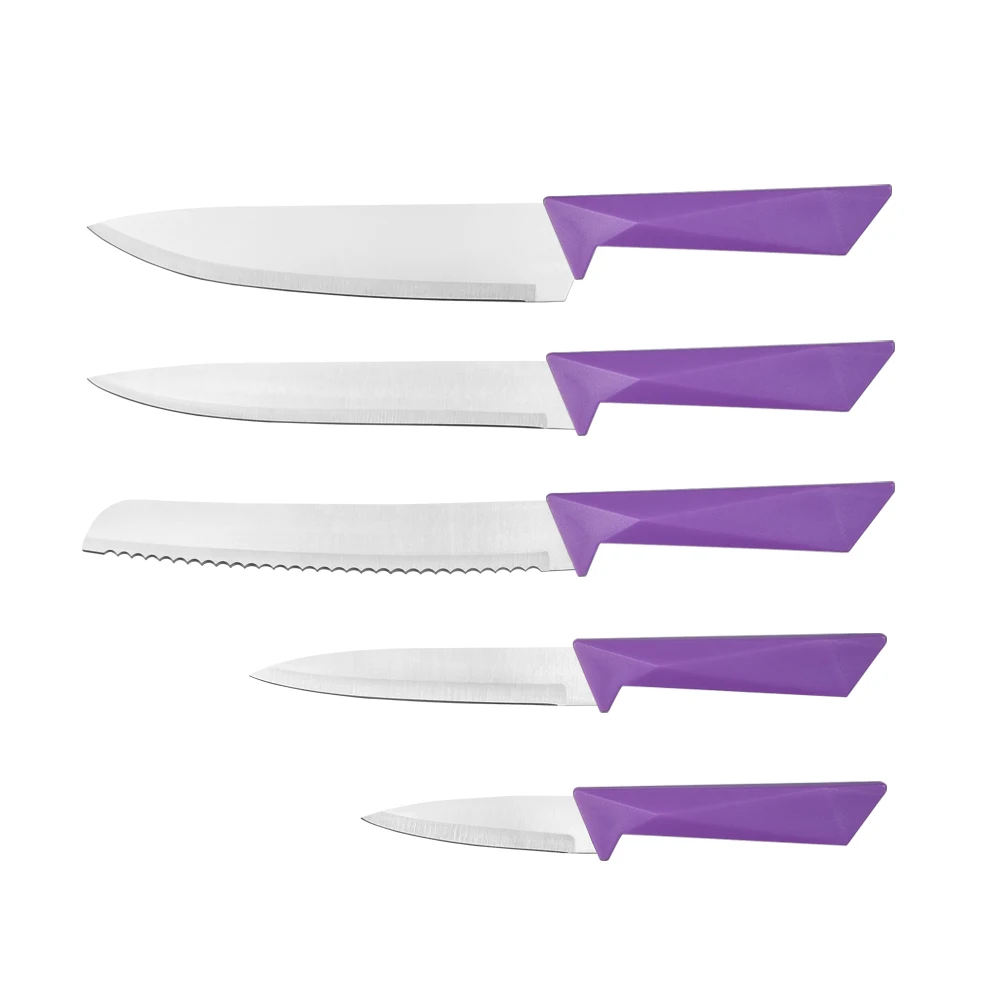 Stainless Steel Kitchen Knife with Wood Grain Handle