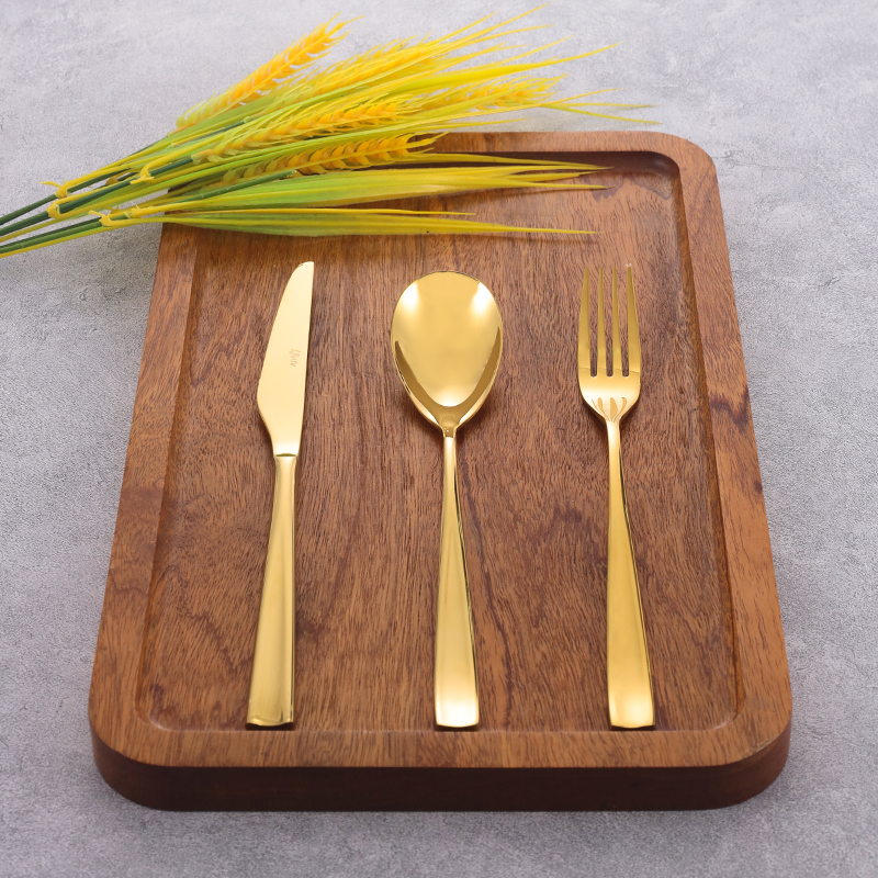 Luxury Gold Stainless Steel Cutlery Set for Restaurant and Wedding Use