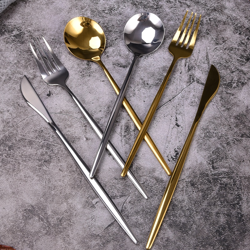 Luxury Gold Stainless Steel Cutlery Set for Restaurant and Wedding Use